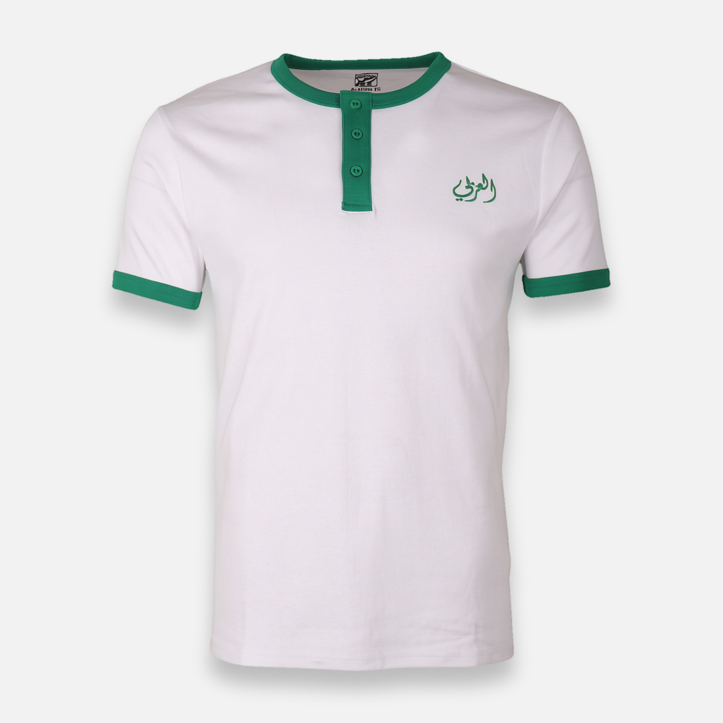 Al-Arabi Sc Men T-Shirt Henley Neck Short Sleeve