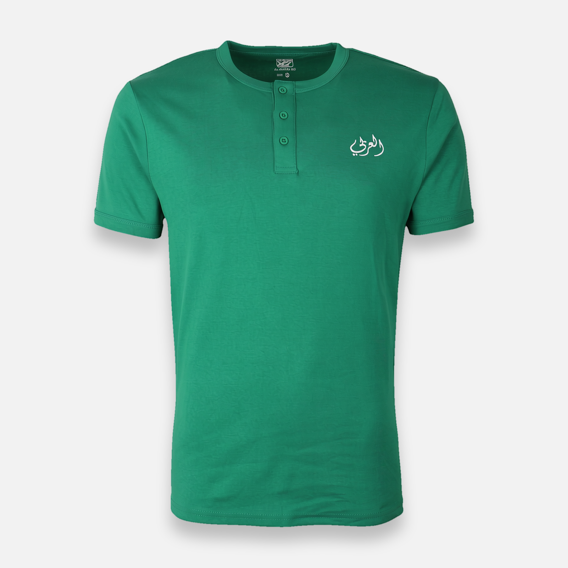 Al-Arabi Sc Men T-Shirt Henley Neck Short Sleeve
